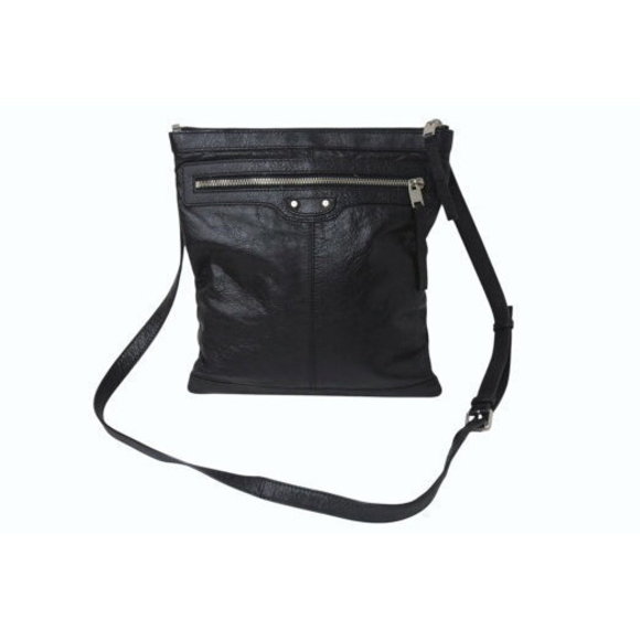 Balenciaga Neo Sketch Shoulder Bag Black Leather - Picture 1 of 9